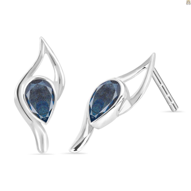 Labradorite Stud Earring