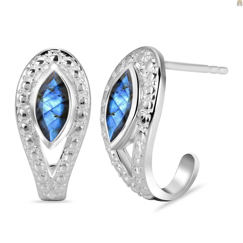 Labradorite Stud Earring