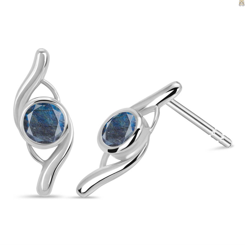 Labradorite Stud Earring