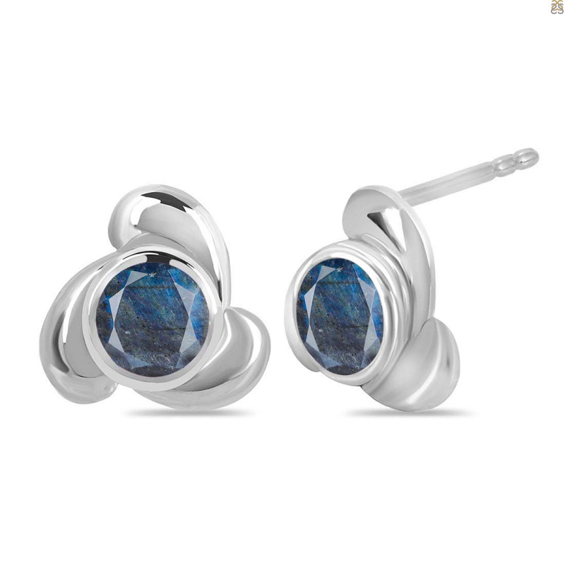 Labradorite Stud Earring