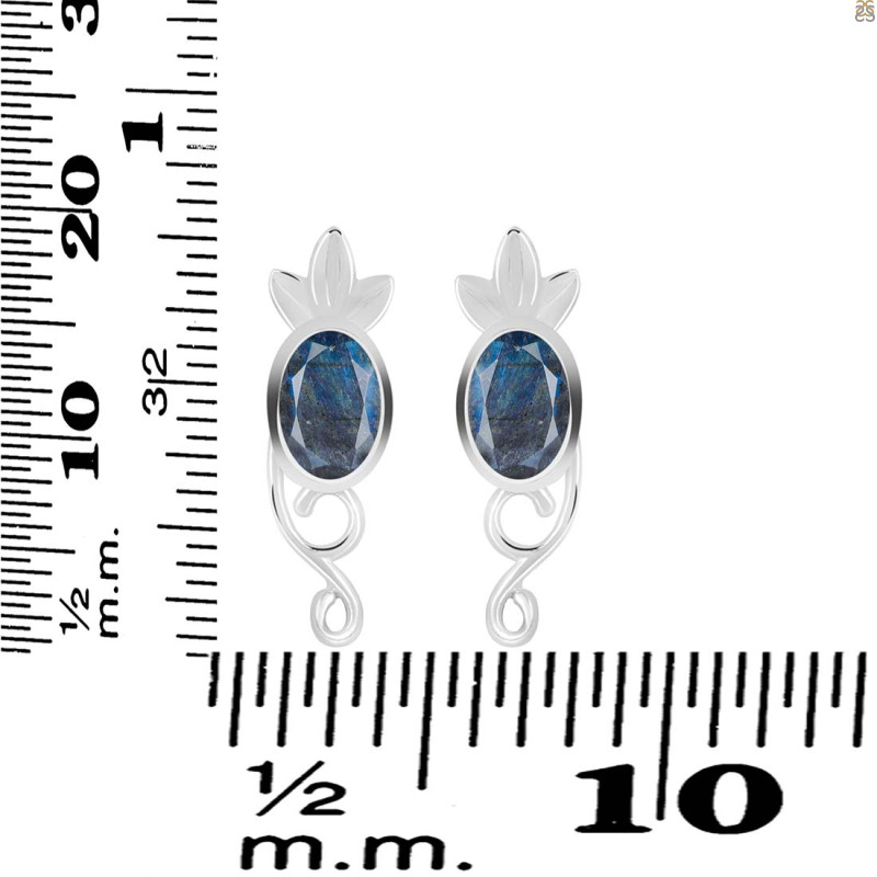 Labradorite Stud Earring LBD-RDE-4.