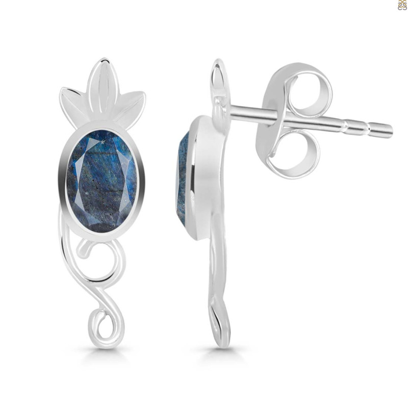 Labradorite Stud Earring