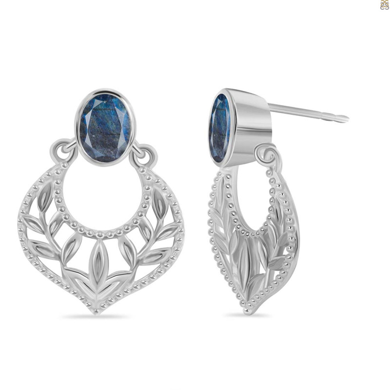 Labradorite Stud Earring