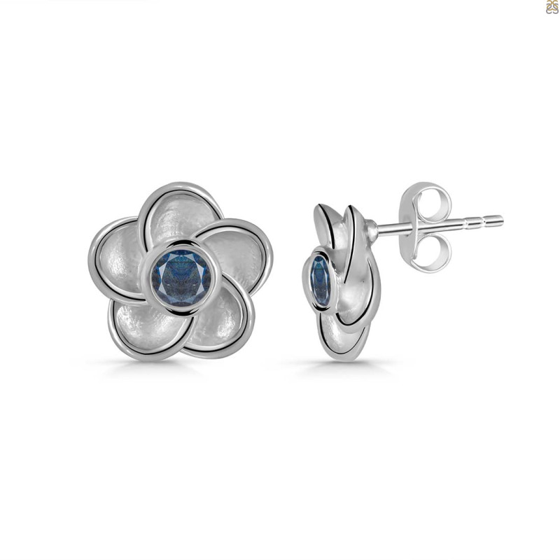 Labradorite Stud Earring