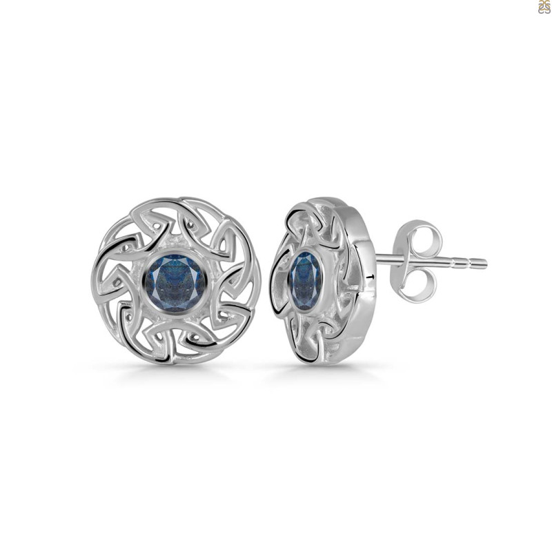 Labradorite Stud Earring