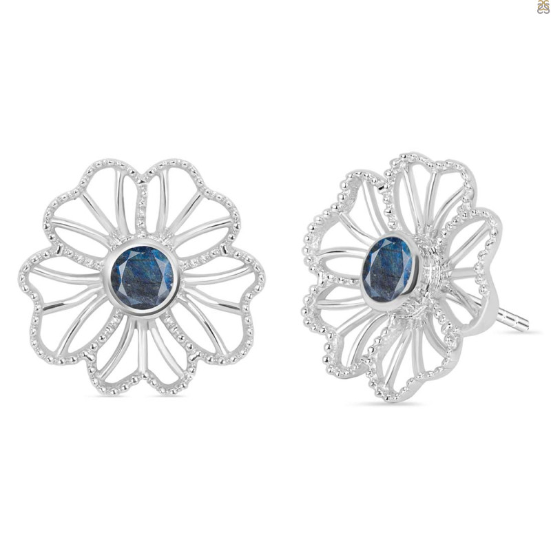 Labradorite Stud Earring