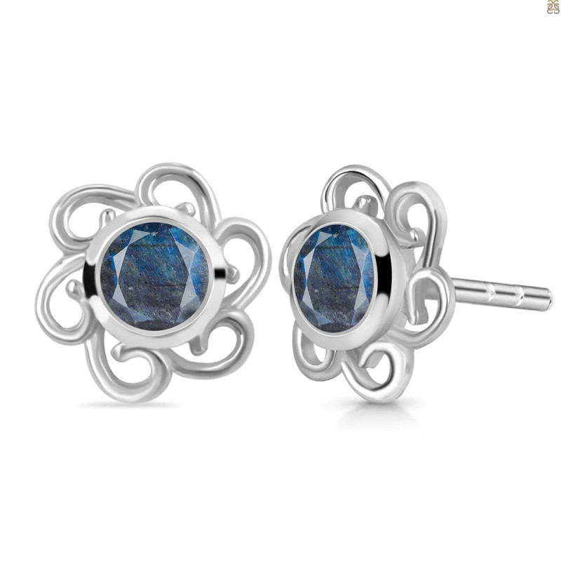 Labradorite Stud Earring
