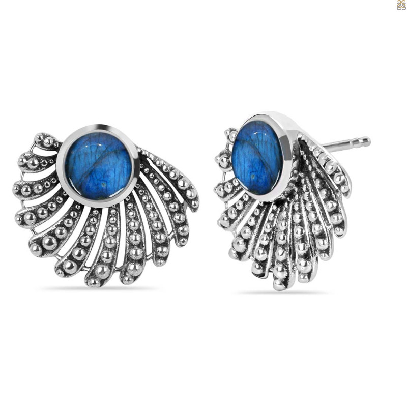 Labradorite Stud Earring