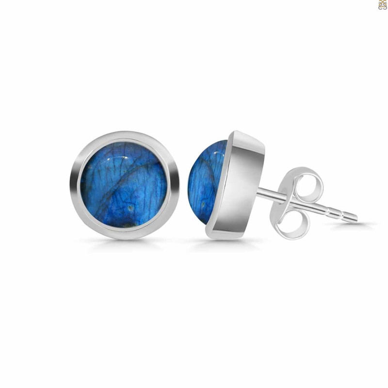 Labradorite Stud Earring