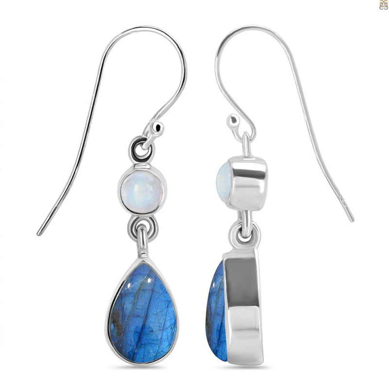 Labradorite & Moonstone Earring