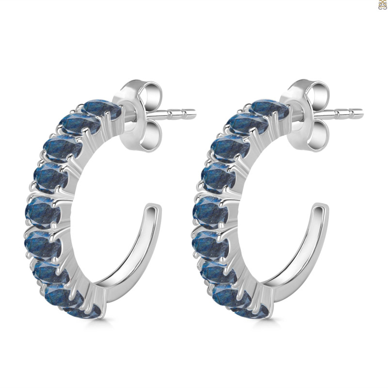 Labradorite Hoop Earring