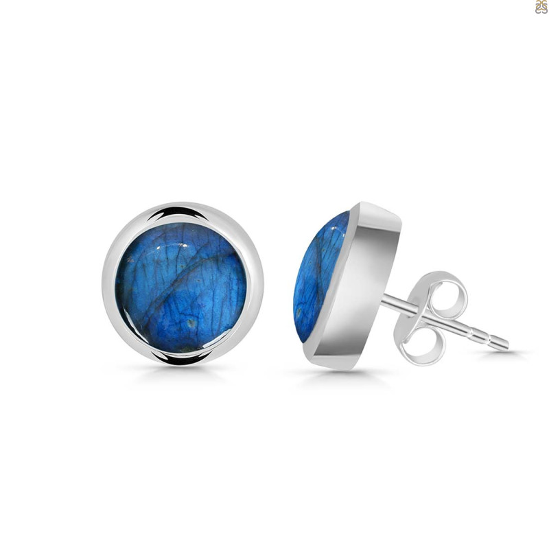 Labradorite Stud Earring