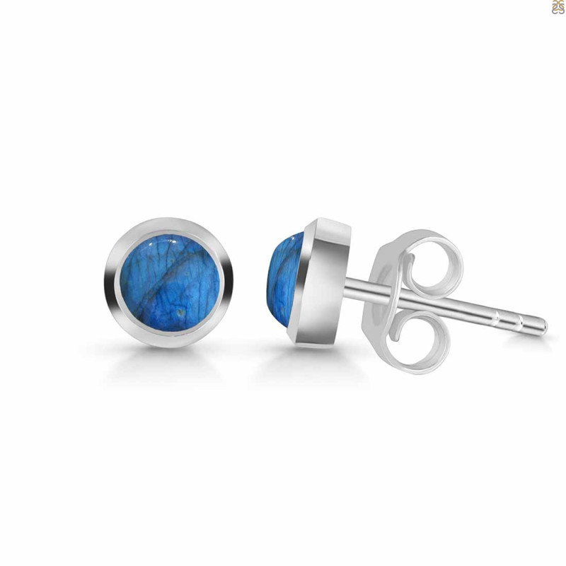 Labradorite Stud Earring
