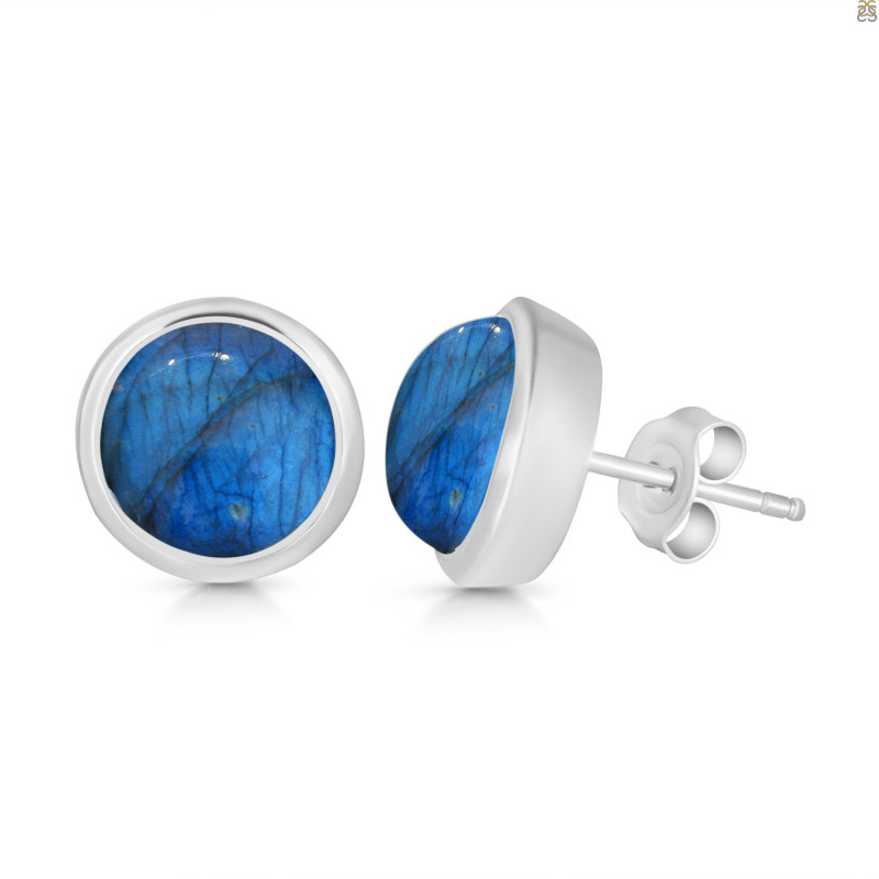 Labradorite Stud Earring