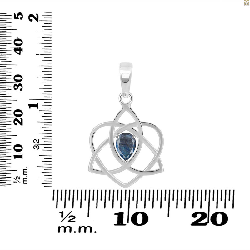 Labradorite Triquetra Heart Knot Pendant LBD-RDEP-880.