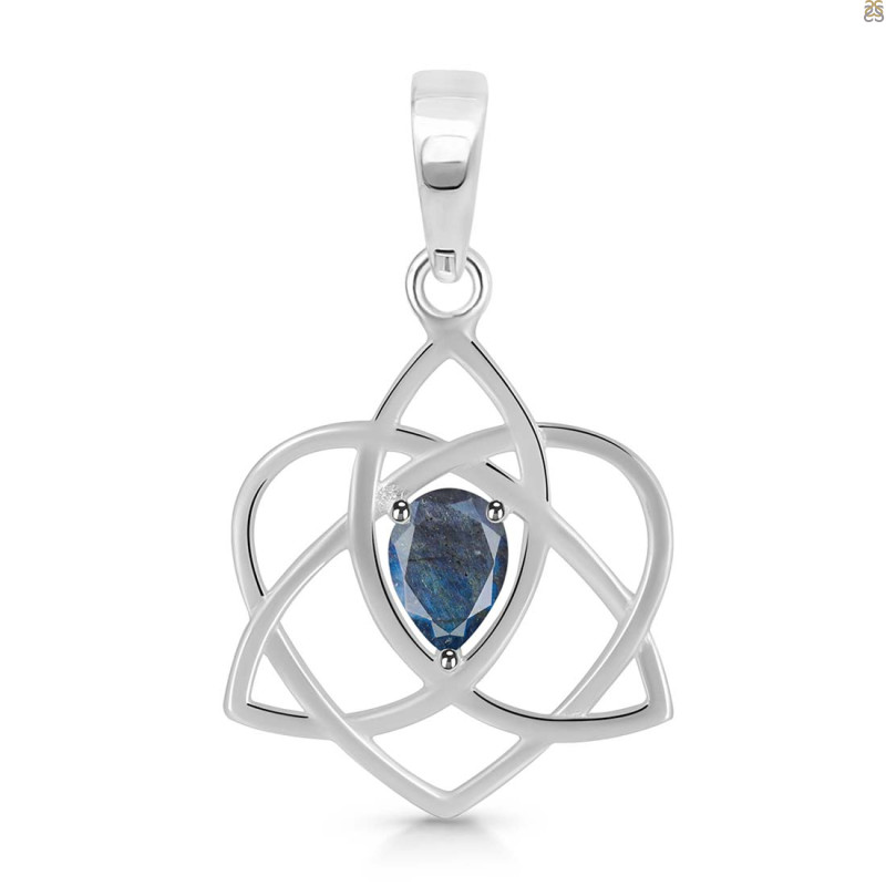 Labradorite Triquetra Heart Knot Pendant LBD-RDEP-880.