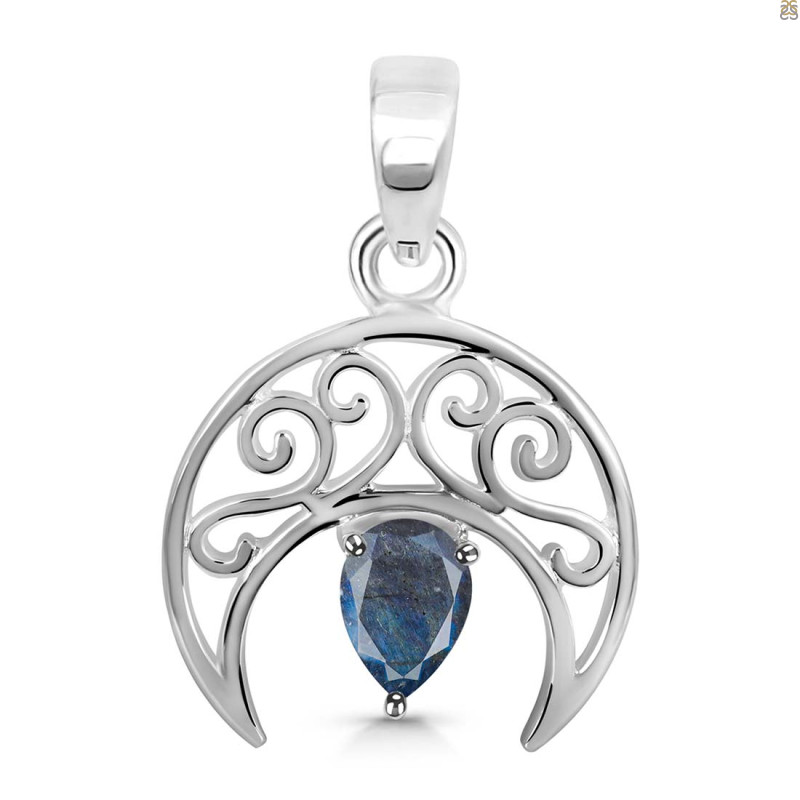 Labradorite Crescent Moon Pendant LBD-RDEP-890.