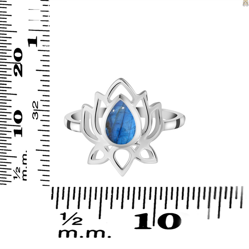 Labradorite Lotus Ring LBD-RDR-1369.