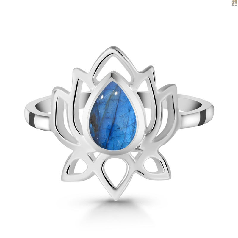 Labradorite Lotus Ring LBD-RDR-1369.