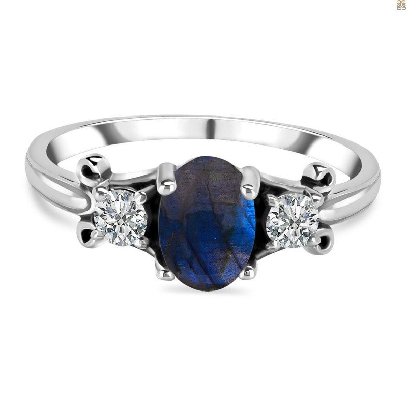 Labradorite & White Topaz Ring LBD-RDR-1442.