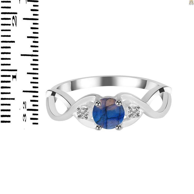 Labradorite & White Topaz Ring LBD-RDR-1444.