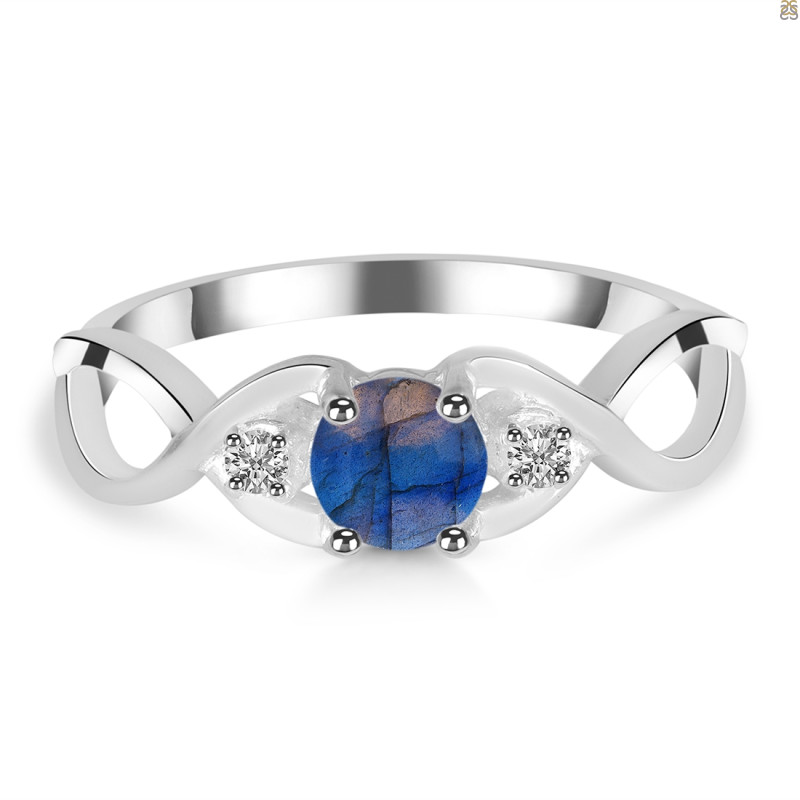 Labradorite & White Topaz Ring LBD-RDR-1444.
