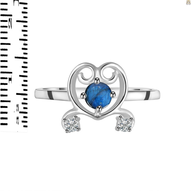 Labradorite & White Topaz Ring LBD-RDR-1553.