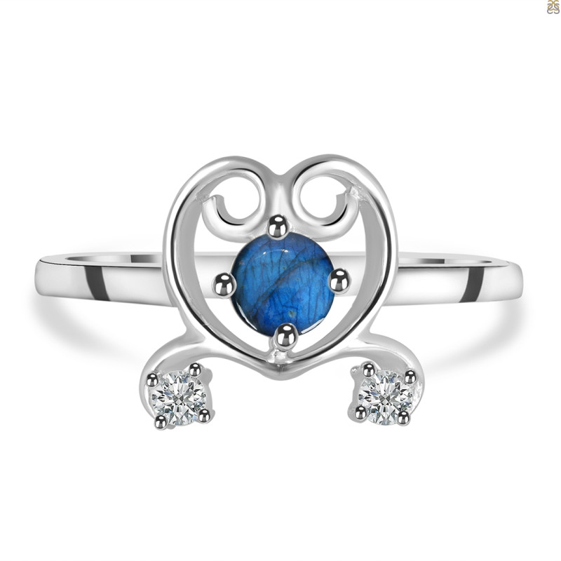 Labradorite & White Topaz Ring LBD-RDR-1553.
