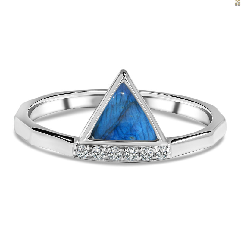 Labradorite & White Topaz Ring LBD-RDR-1683.