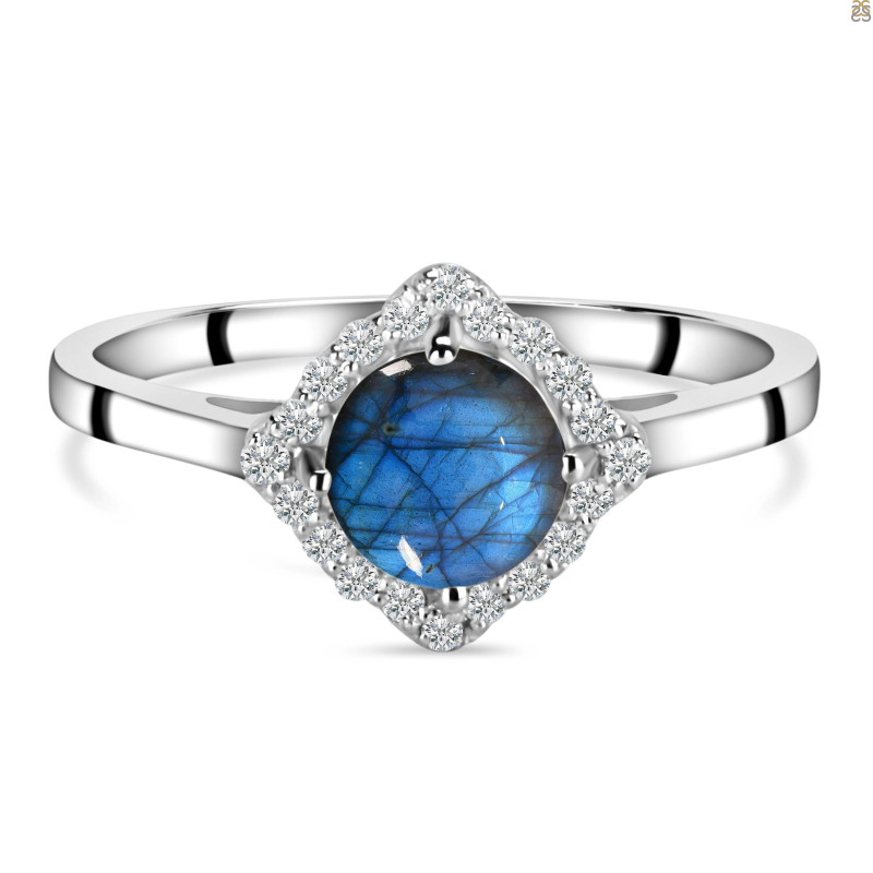 Labradorite & White Topaz Ring LBD-RDR-1744.
