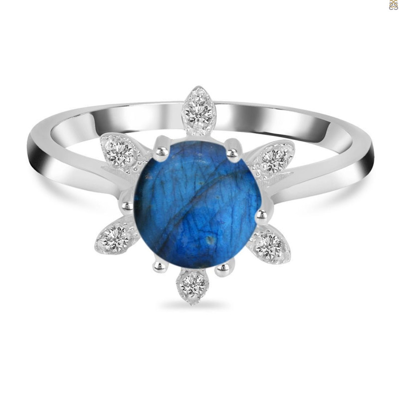 Labradorite & White Topaz Ring LBD-RDR-1747.