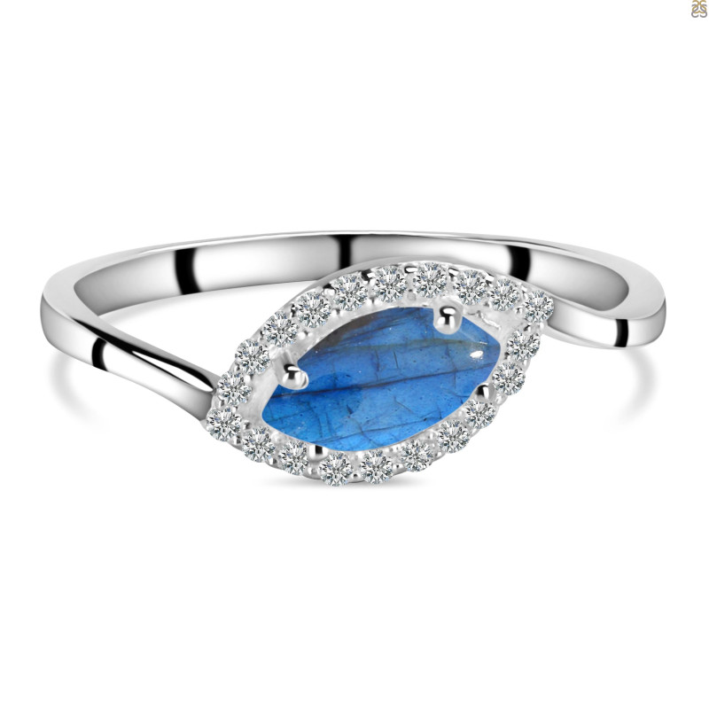 Labradorite & White Topaz Ring LBD-RDR-1755.