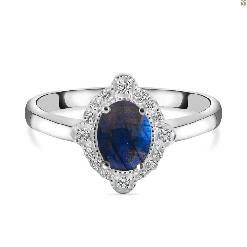 Labradorite & White Topaz Ring LBD-RDR-1765.