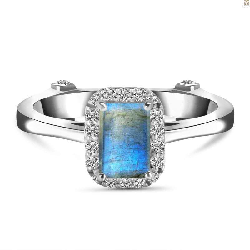 Labradorite & White Topaz Ring LBD-RDR-1787.