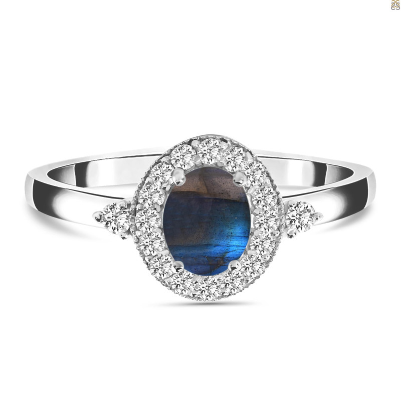 Labradorite & White Topaz Ring LBD-RDR-1792.