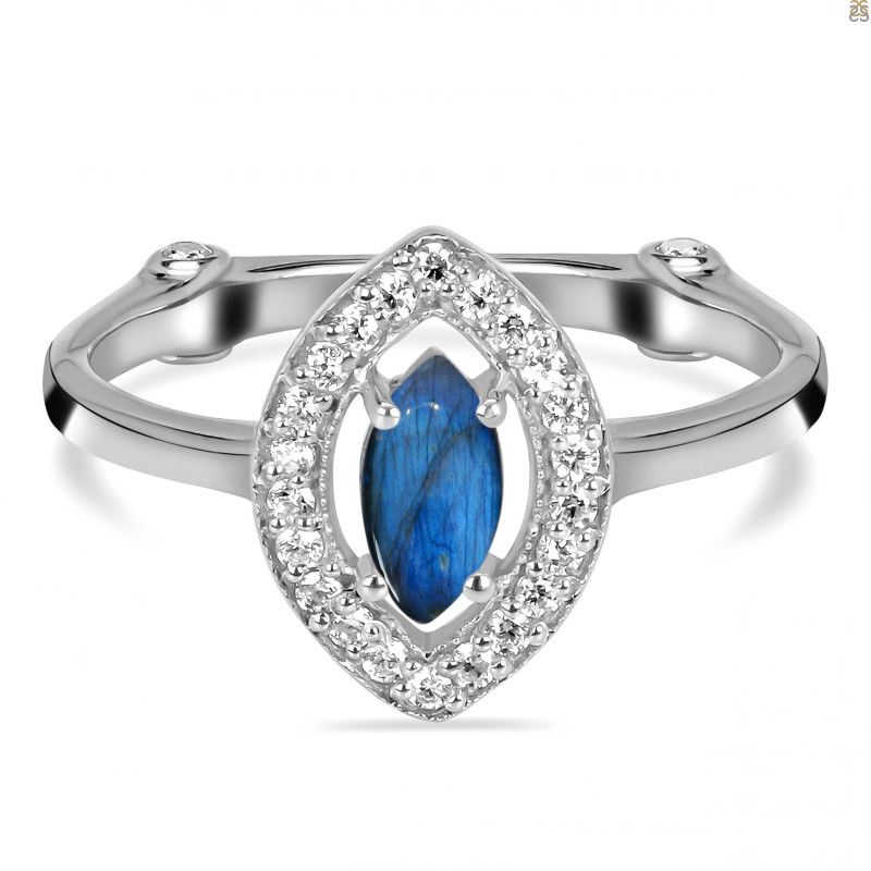 Labradorite & White Topaz Ring LBD-RDR-1798.