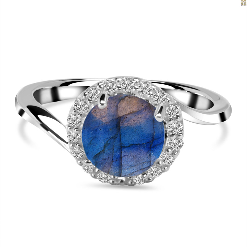 Labradorite & White Topaz Ring LBD-RDR-1801.