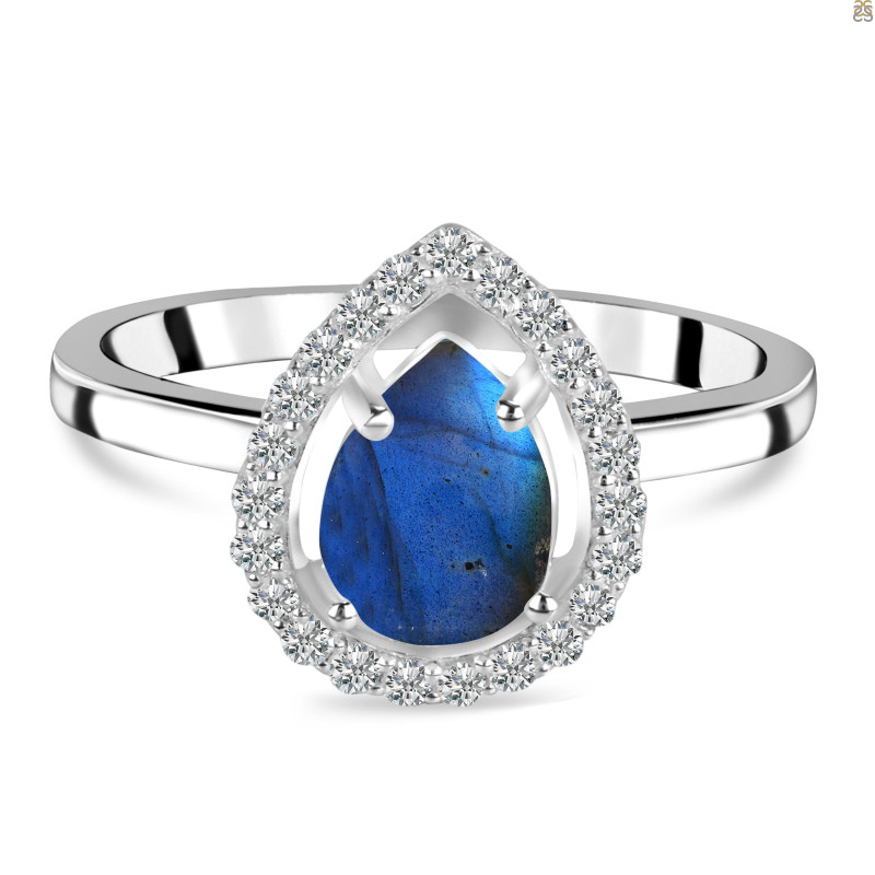 Labradorite & White Topaz Ring LBD-RDR-1803.