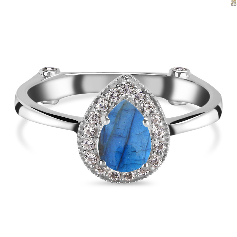 Labradorite & White Topaz Ring LBD-RDR-1804.