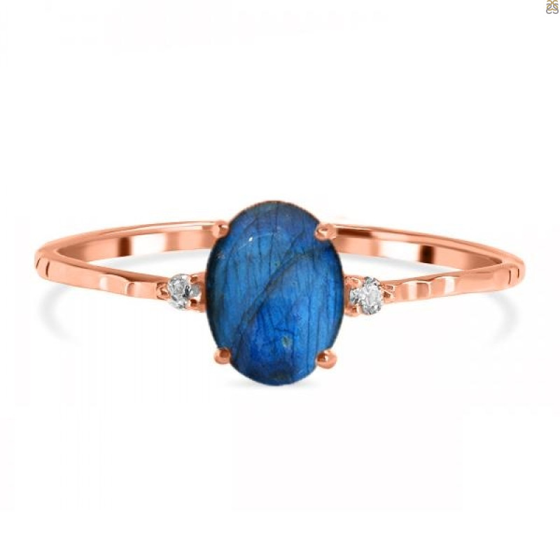 Labradorite & White Topaz Ring LBD-RDR-1938-A.