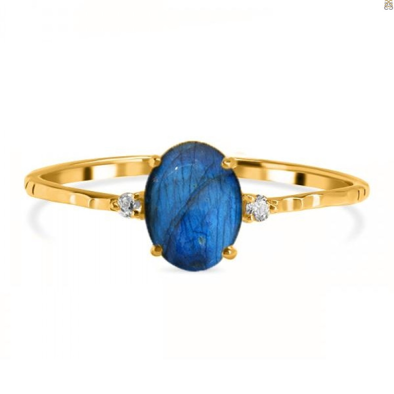 Labradorite & White Topaz Ring LBD-RDR-1938-A.