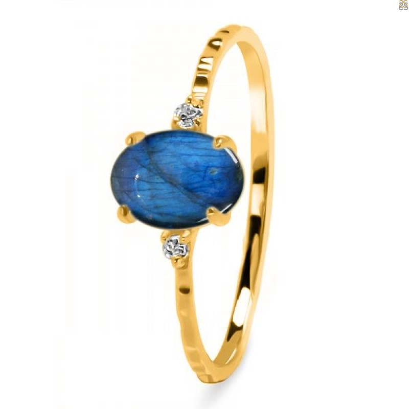 Labradorite & White Topaz Ring LBD-RDR-1938-A.