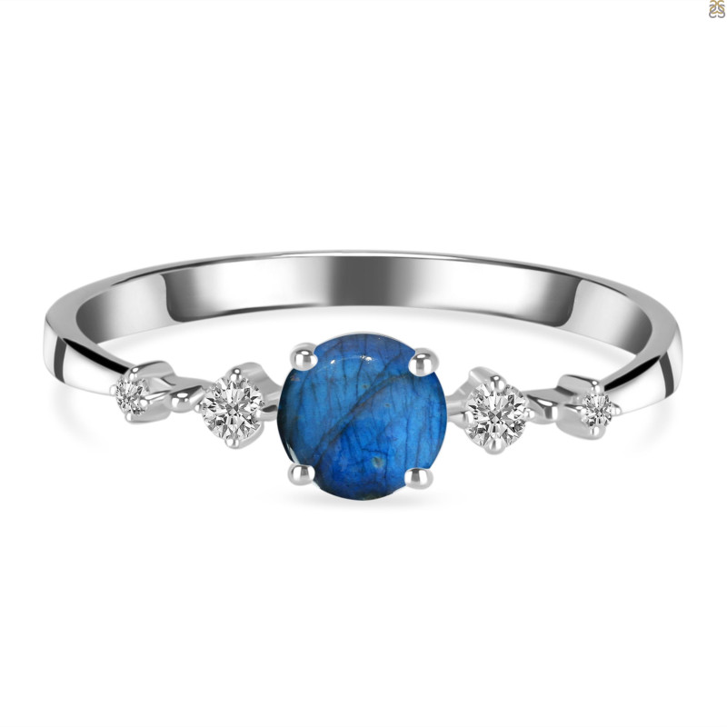 Labradorite & White Topaz Ring LBD-RDR-1939.