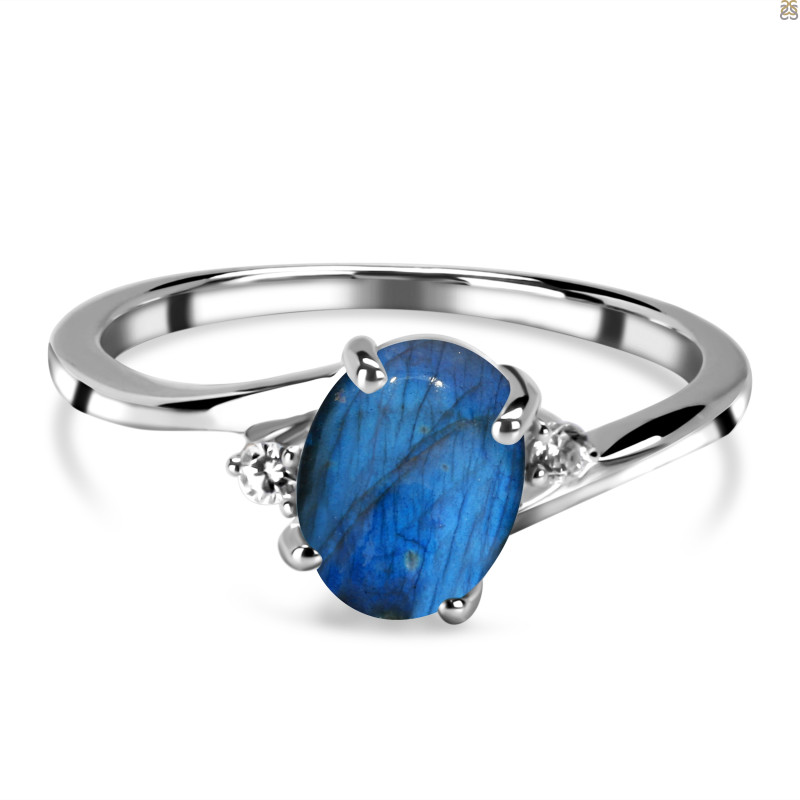 Labradorite & White Topaz Ring LBD-RDR-209.