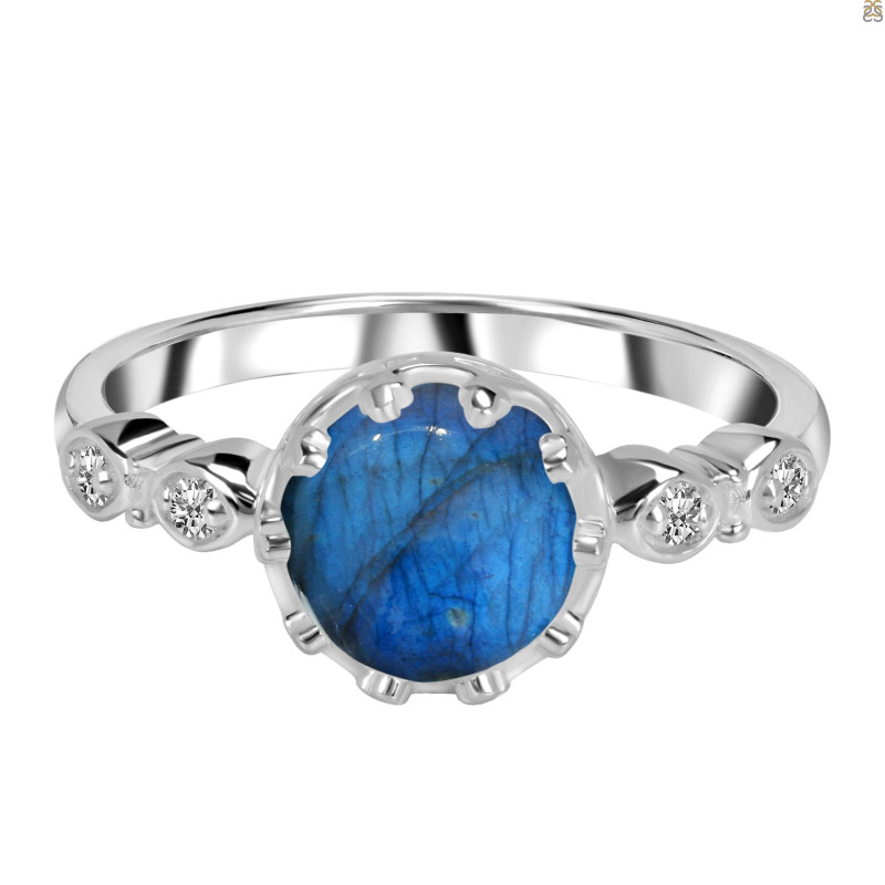 Labradorite & White Topaz Ring LBD-RDR-2197.