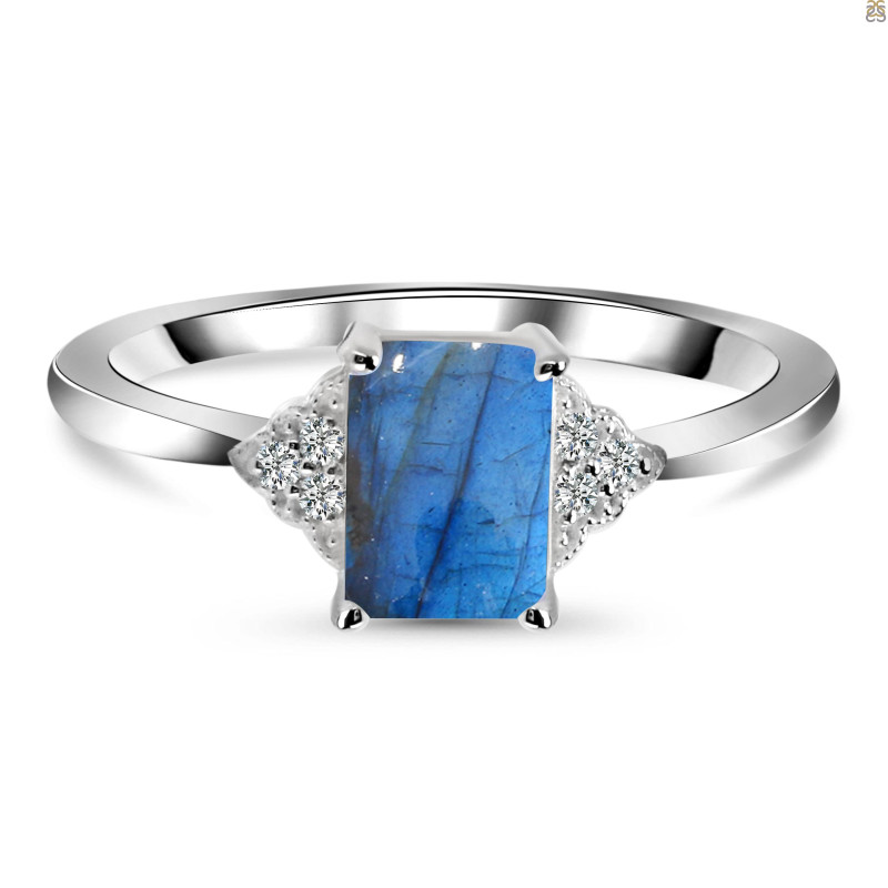 Labradorite & White Topaz Ring LBD-RDR-2254.