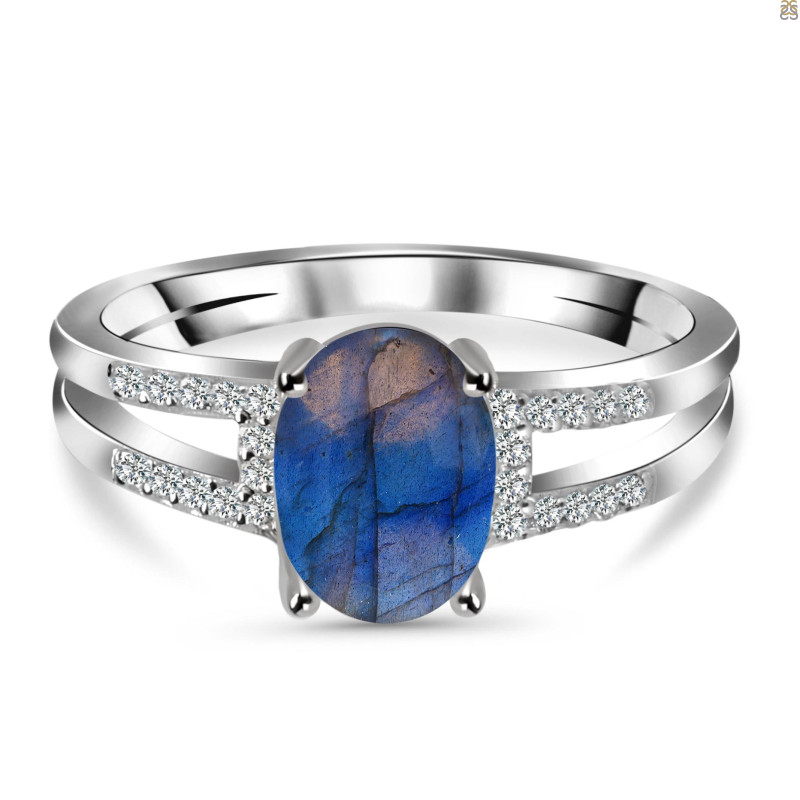 Labradorite & White Topaz Ring LBD-RDR-2255.