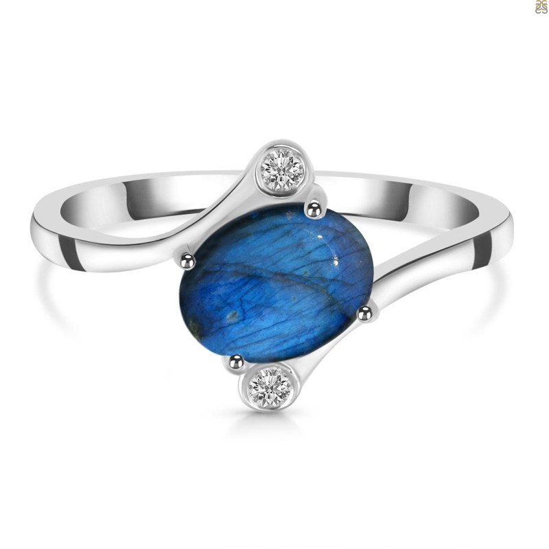 Labradorite & White Topaz Ring LBD-RDR-2275.