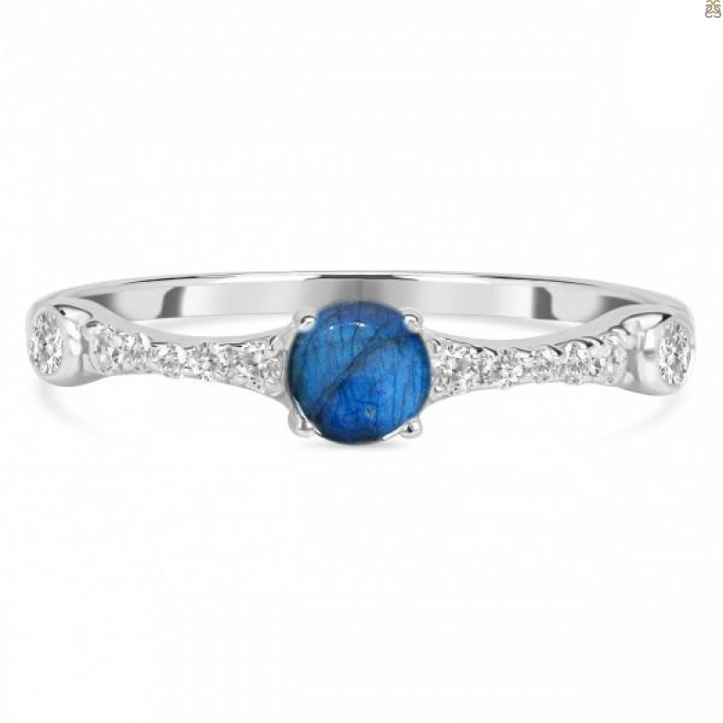 Labradorite & White Topaz Ring LBD-RDR-2276.