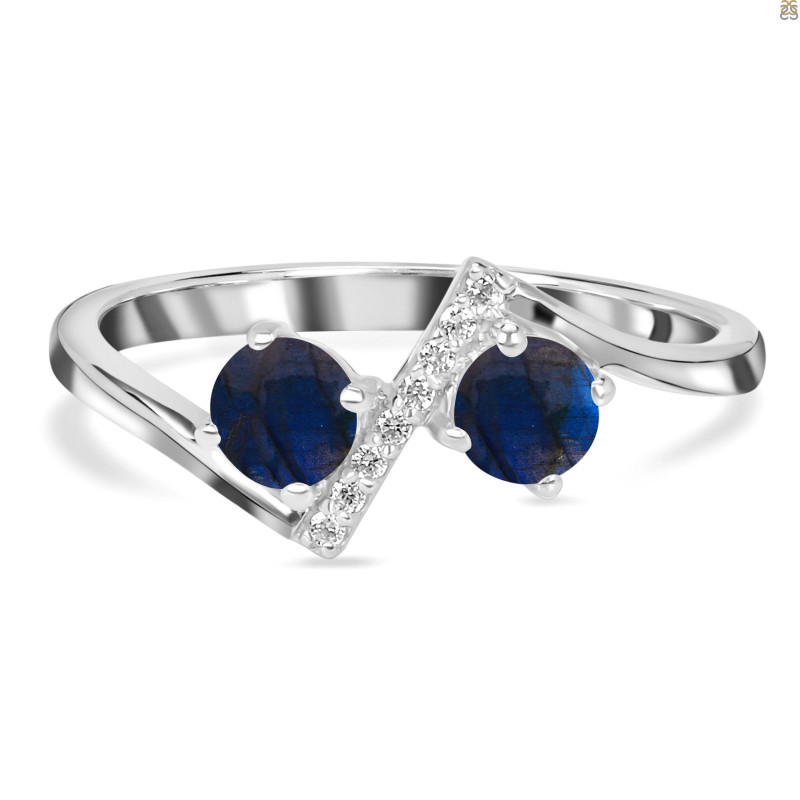 Labradorite & White Topaz Ring LBD-RDR-2295.